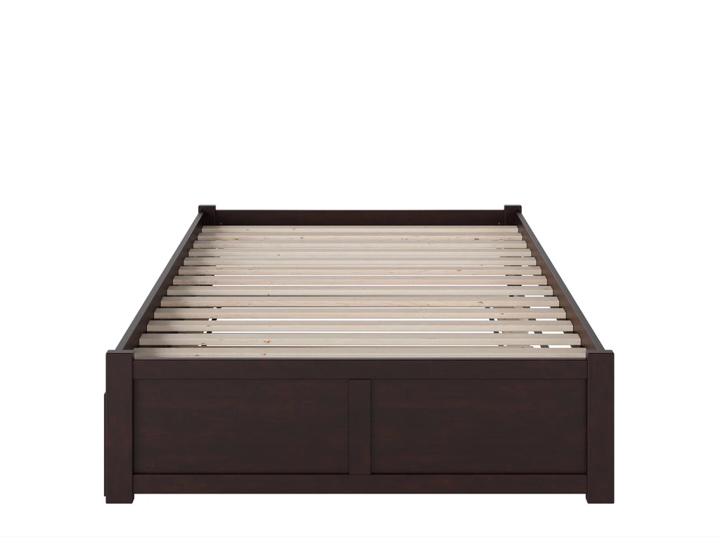Full Platform Bed with Trundle Bed in Espresso U516093