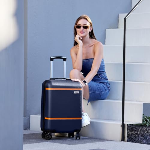 Cream Hardside Suitcase with Spinner Wheels TSA Lock 28-Inch N351242