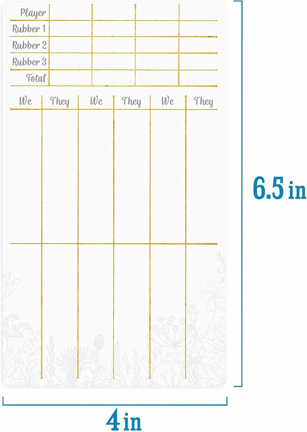 75-Pack Bridge Scorecards F272346