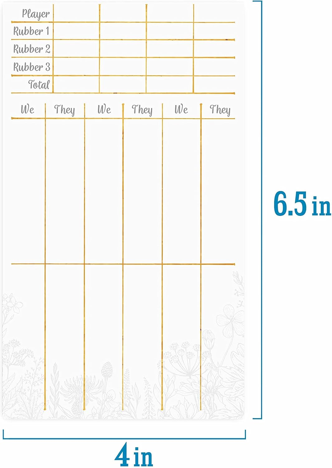 75-Pack Bridge Scorecards F272346