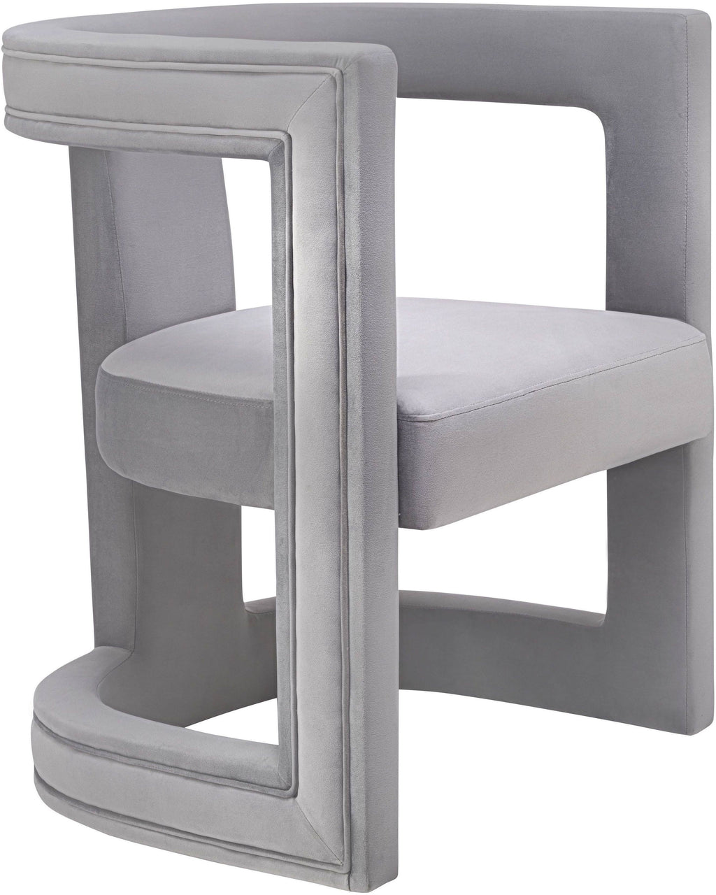 Grey Velvet Chair D6969