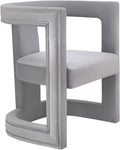 Grey Velvet Chair D6969