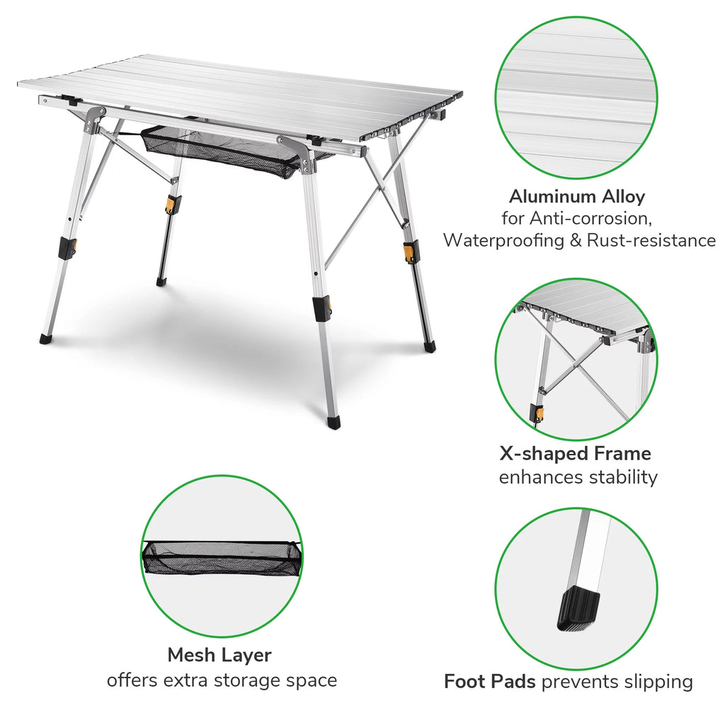 Portable Folding Aluminum Camping Table O66550