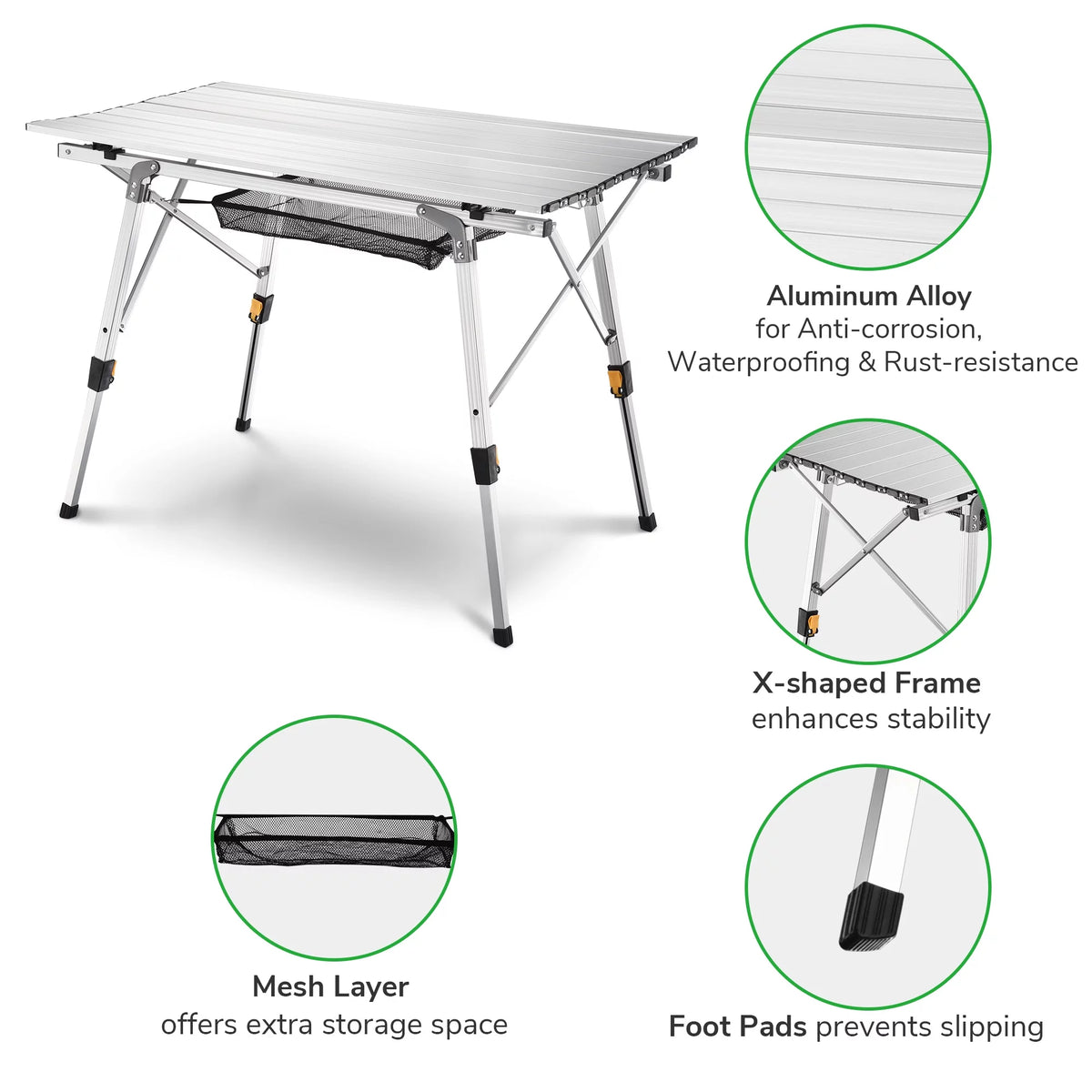 Portable Folding Aluminum Camping Table O66550