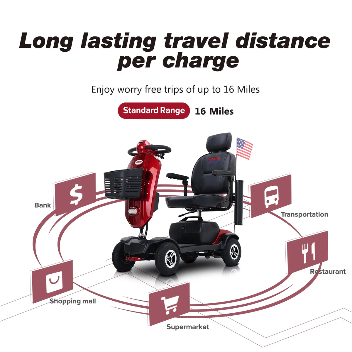 Foldable Mobility Scooter for 300 lbs W37360