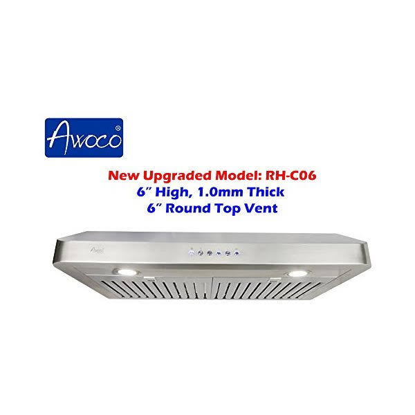 Stainless Steel Under Cabinet Range Hood with 2 LED Lights S8123