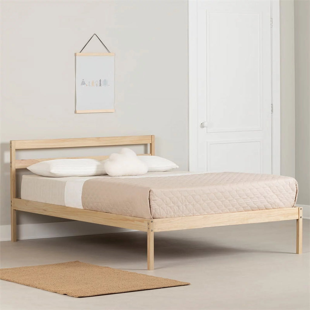 Complete Bed Full Natural Wood Q4702