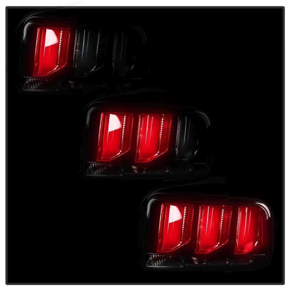 Smoked LED Tail Lights with Sequential Signal Pair N65018
