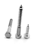 Hex Lag Screw Stainless Steel 18-8 Pk 250 O788353