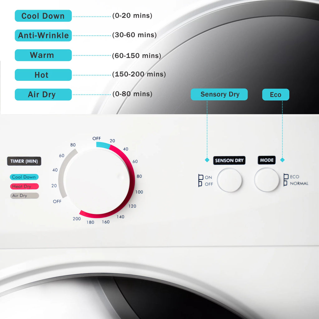 Portable Stainless Steel Laundry Dryer with 5 Modes Q859896
