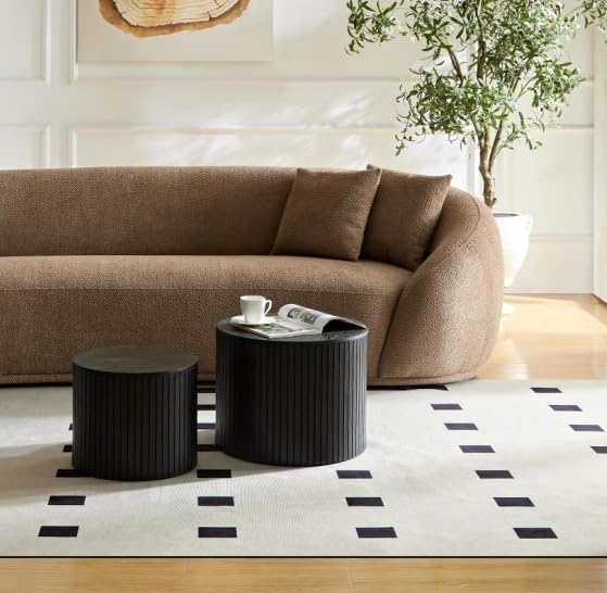Cream Curved 3-Seater Boucle Sofa V998