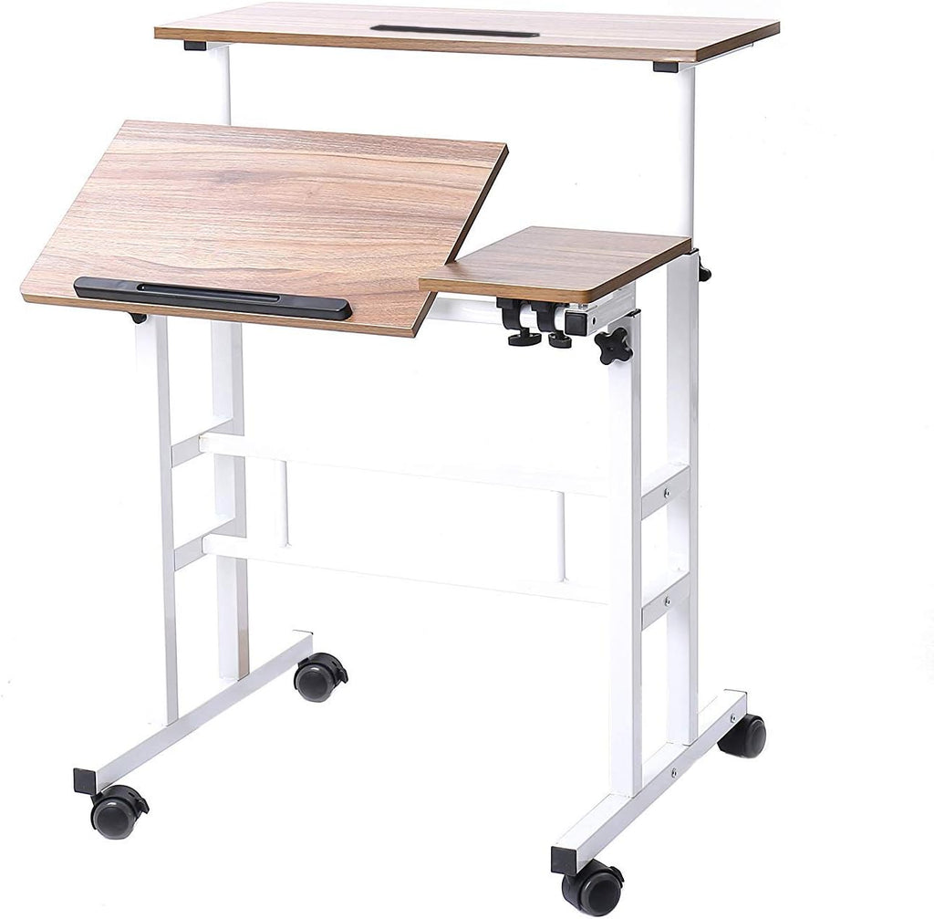 Adjustable Standing Desk with Mobile Cart Tray P36104