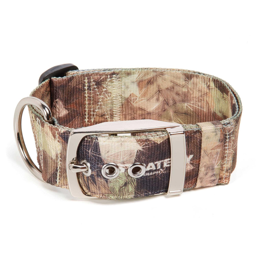 Large Camo Patterned Dog Collar with Metal Clasp P64346
