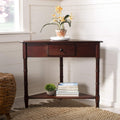 Distressed Black Corner Table S8816