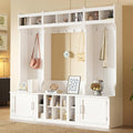 White Hall Tree with Storage and Bench V461
