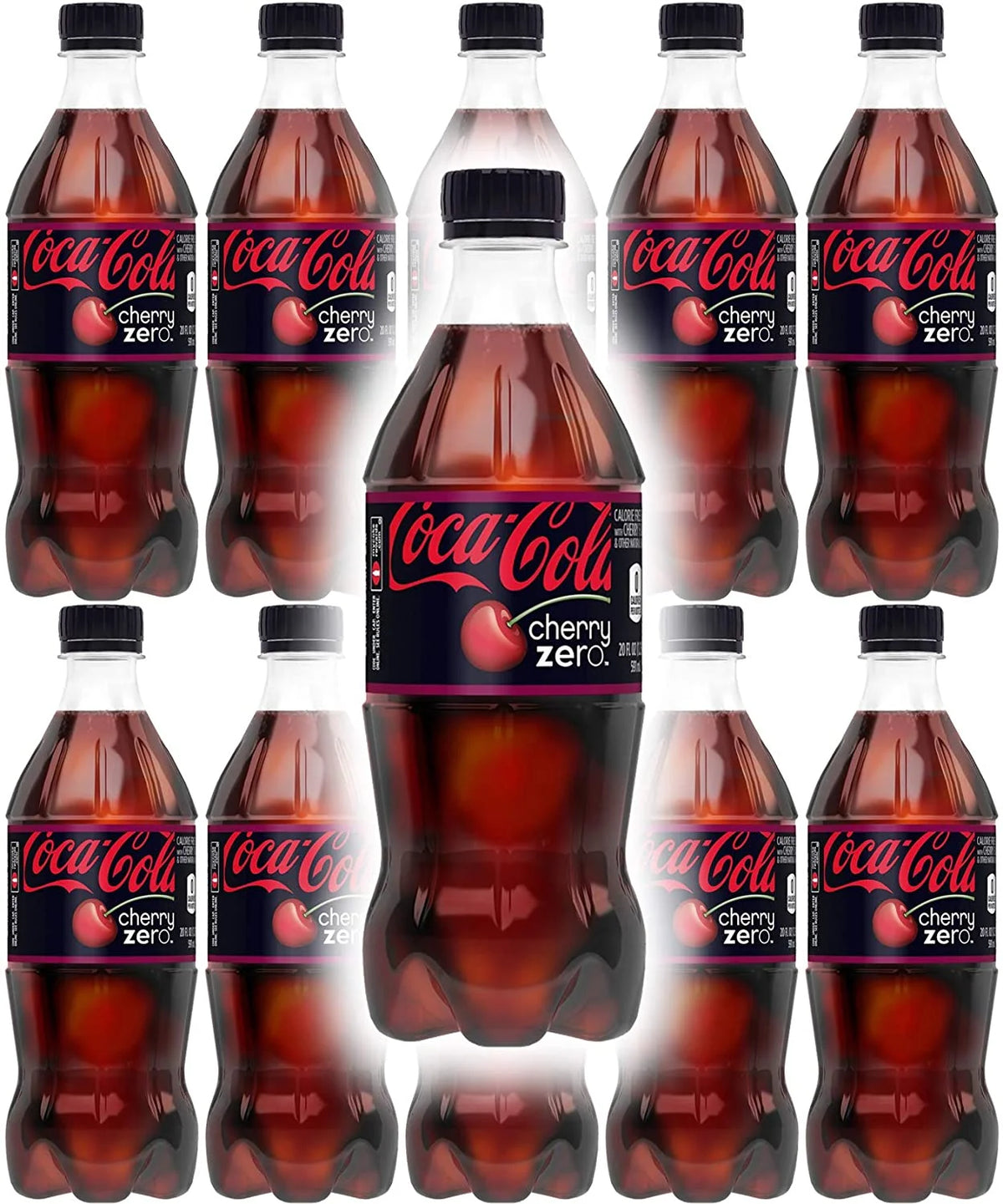 Cherry Zero Sugar Soda 20oz Bottles, Quantity of 24 D1769