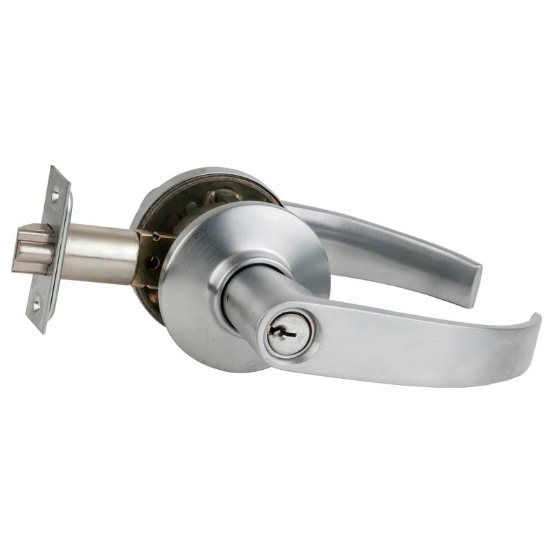 Satin Chrome Entrance Door Leverset B240