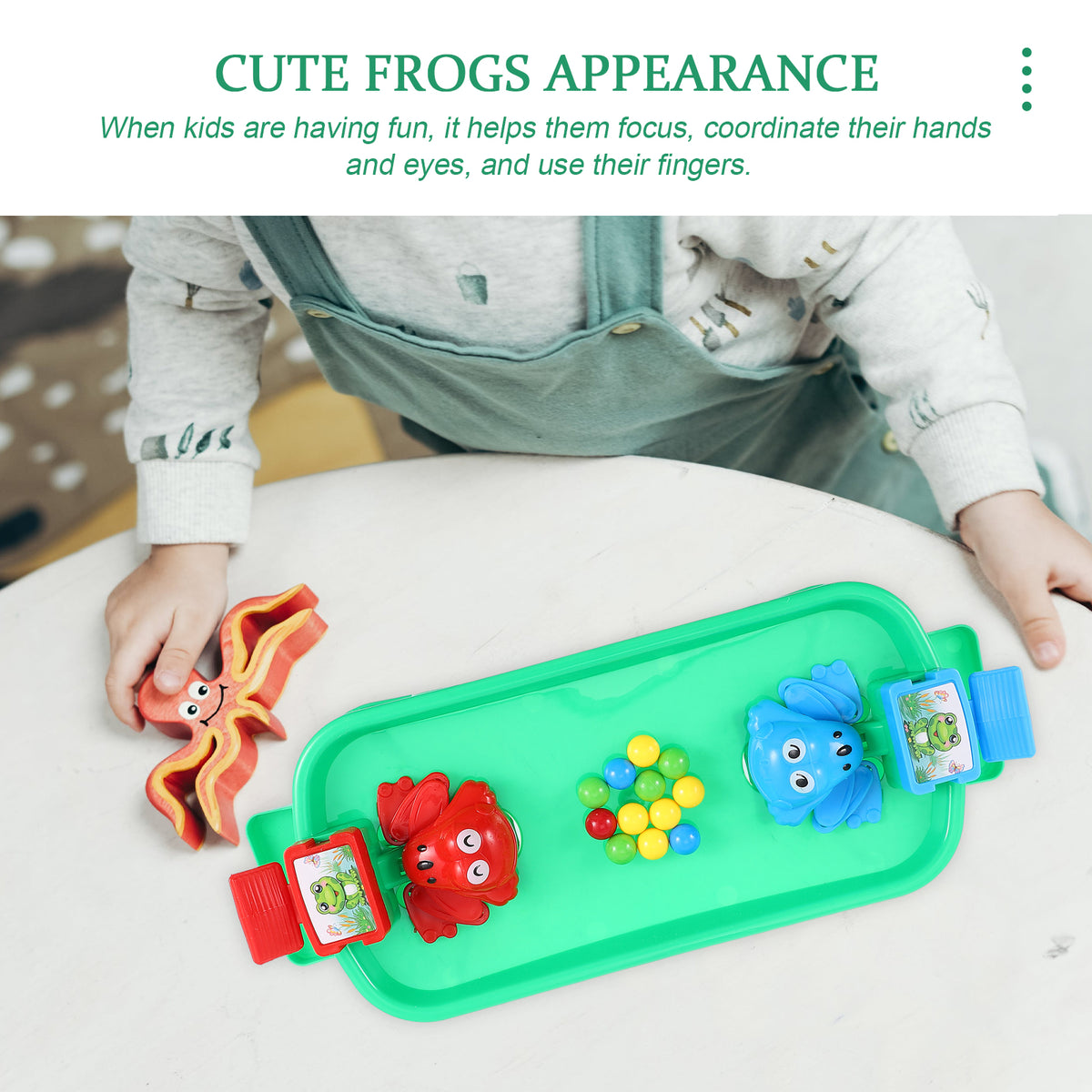 Frog Travel Board Frogs Eating Beads Kids Plastic Toy E38142