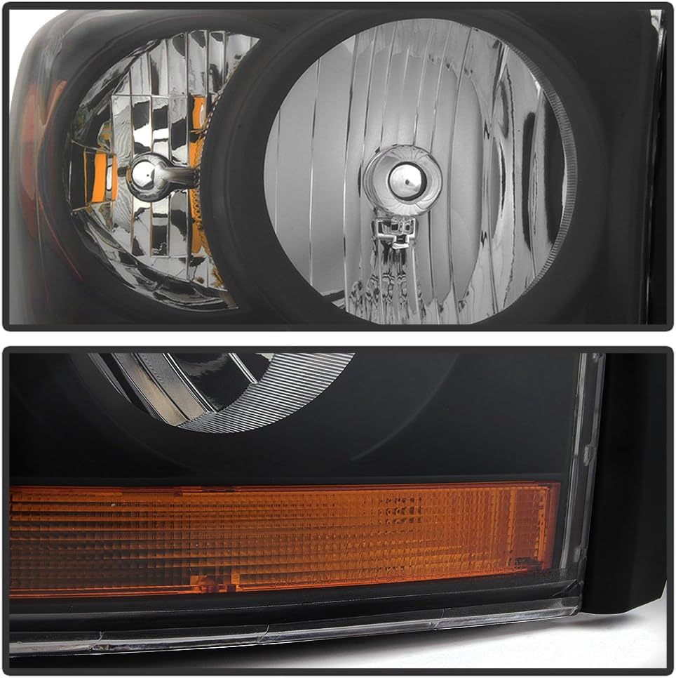 Black Bezel Headlights for Dodge Ram 1500 2500 3500 V491