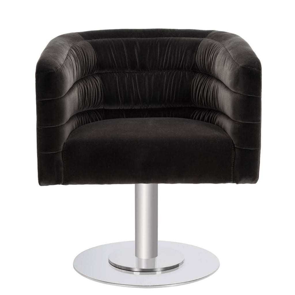 Almond Velvet Swivel Tub Chair C78103