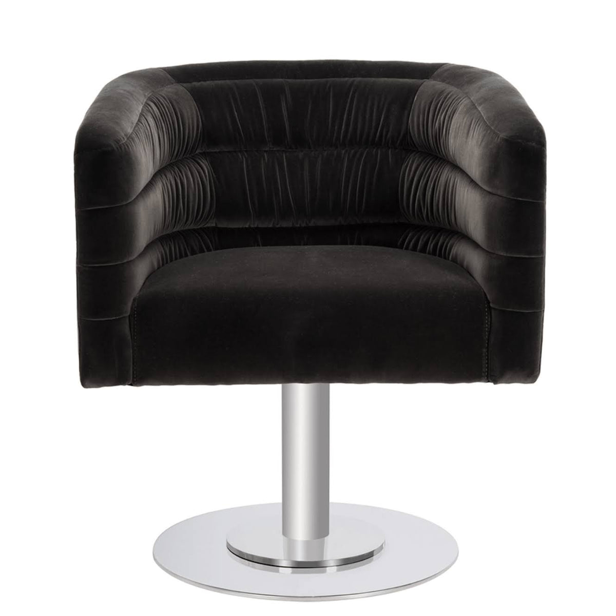 Almond Velvet Swivel Tub Chair C78103