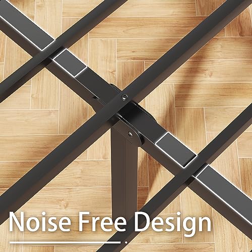 Rustic Brown Metal Full Bed Frame with Headboard and Footboard S98473