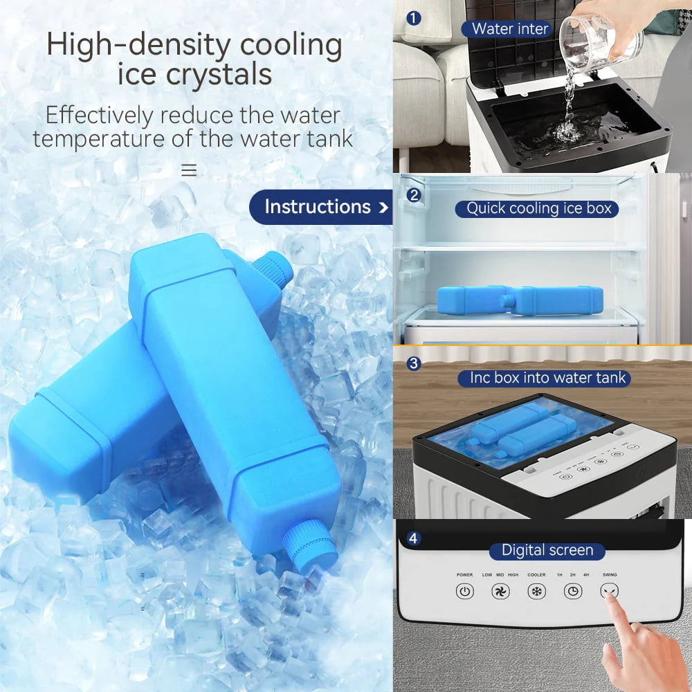 Portable Evaporative Cooler 10L 3-IN-1 Humidifier Y81572