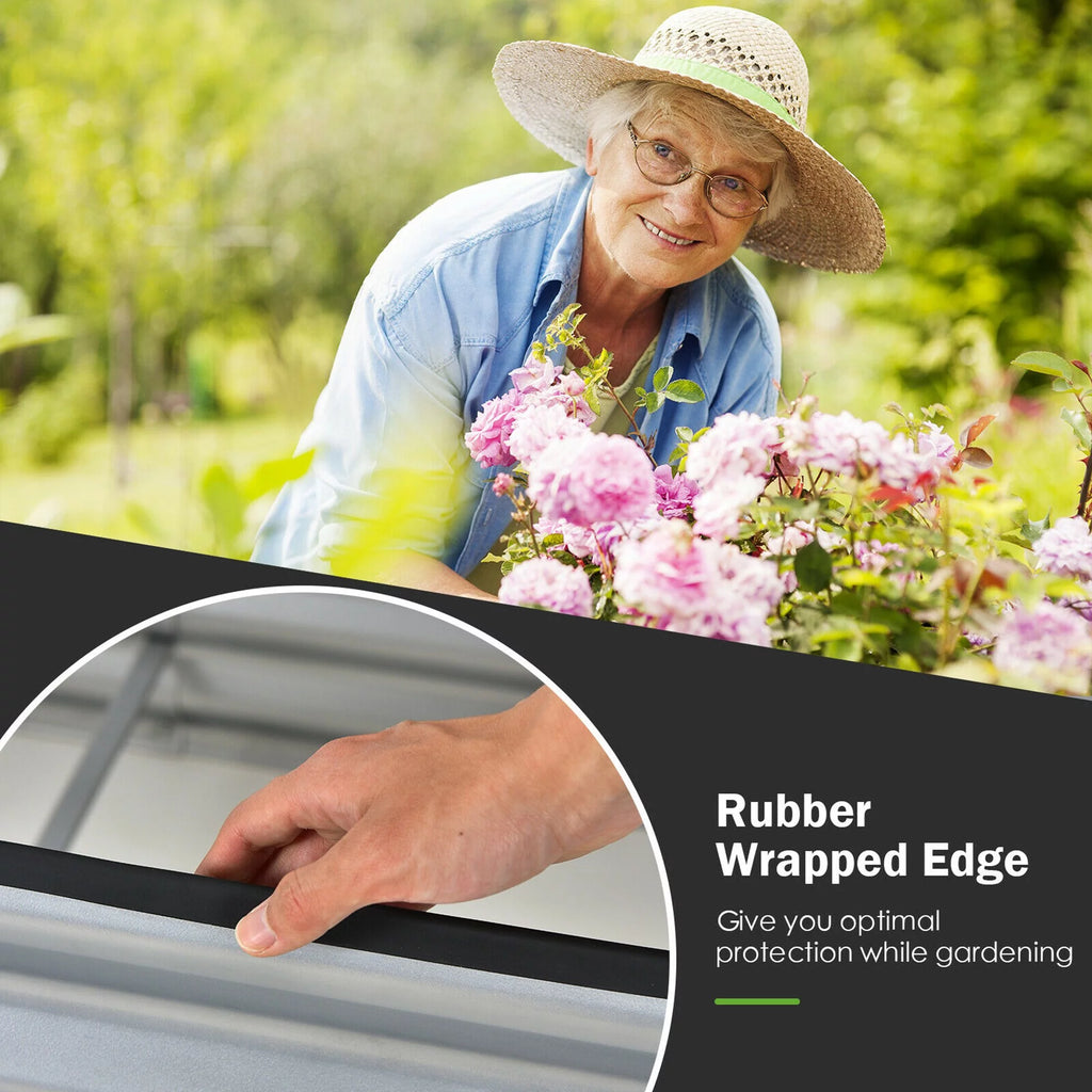 6x3x2ft Galvanized Steel Raised Garden Beds F5099