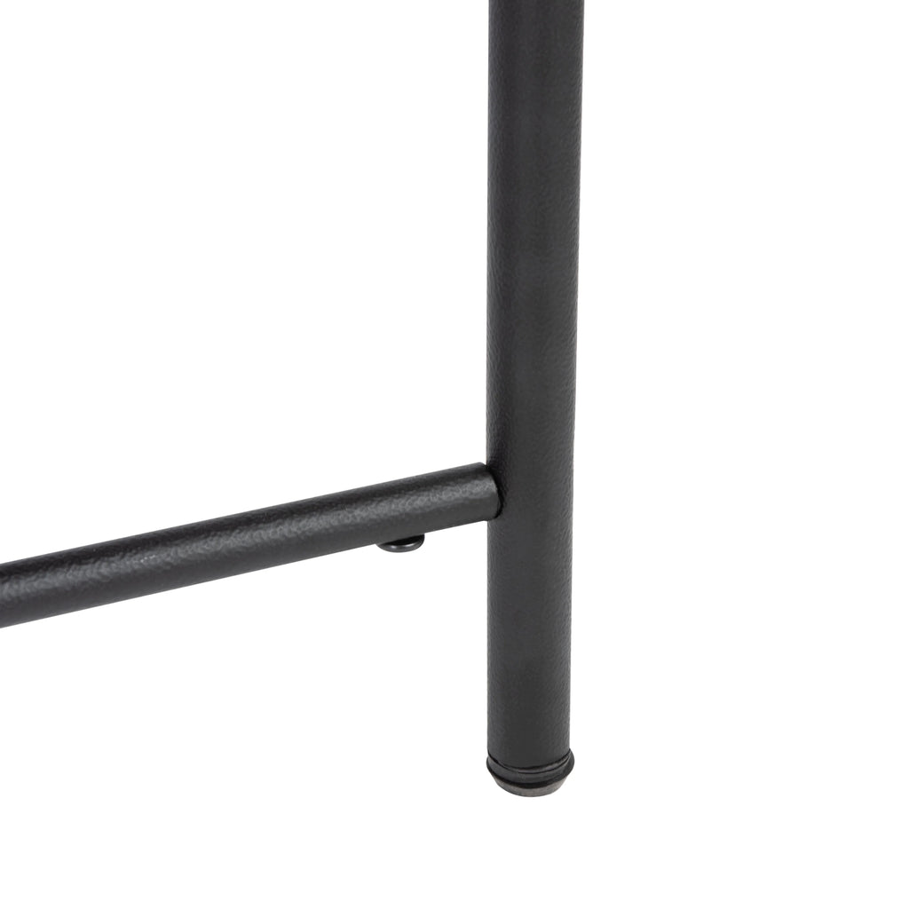 Light Grey Black Cushioned Cross Bench B11512