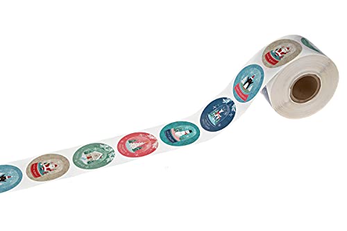 500 Multicolor Christmas Stickers B38078