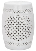 White Garden Stool B666