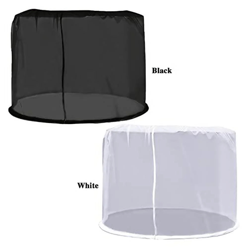 Black Awning Netting with Zipper Door and Polyester Mesh W80562