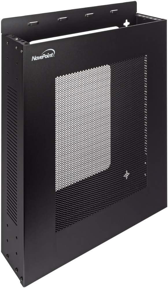 2U Vertical Wall Mountable Server Rack, Black G88283
