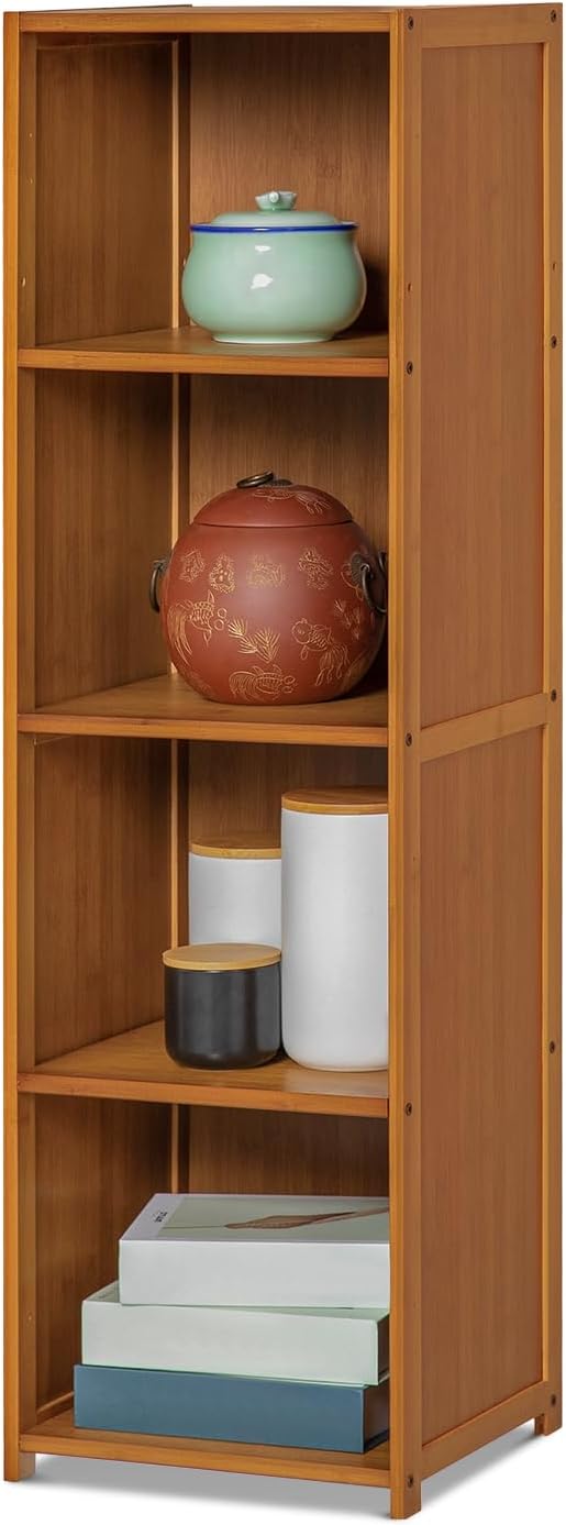 4-Tier Narrow Bamboo Bookcase U53773