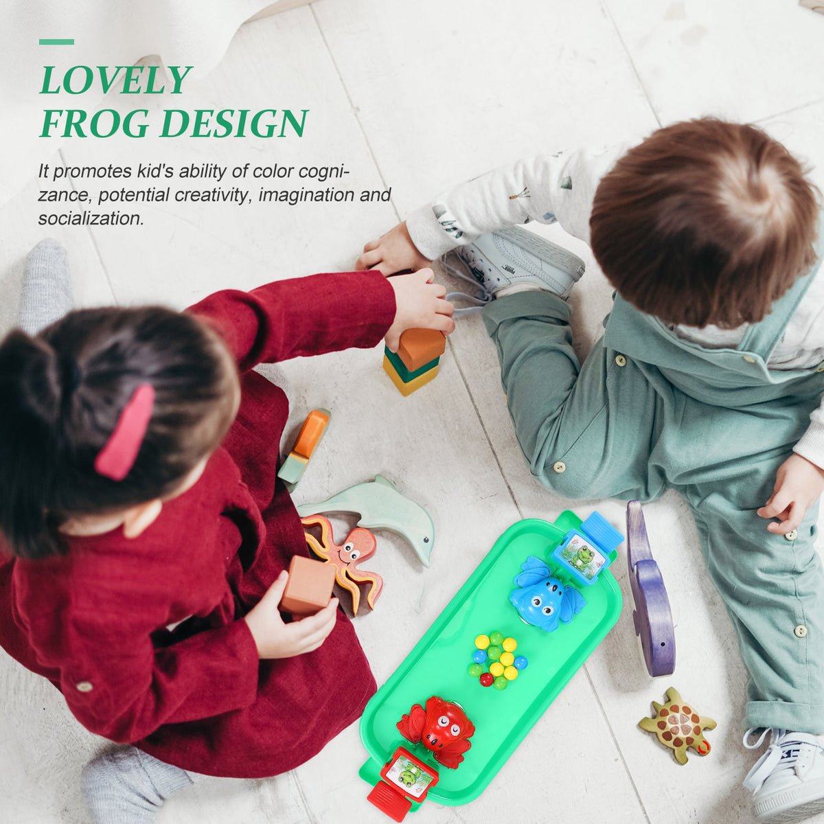 Frog Travel Board Frogs Eating Beads Kids Plastic Toy E38142