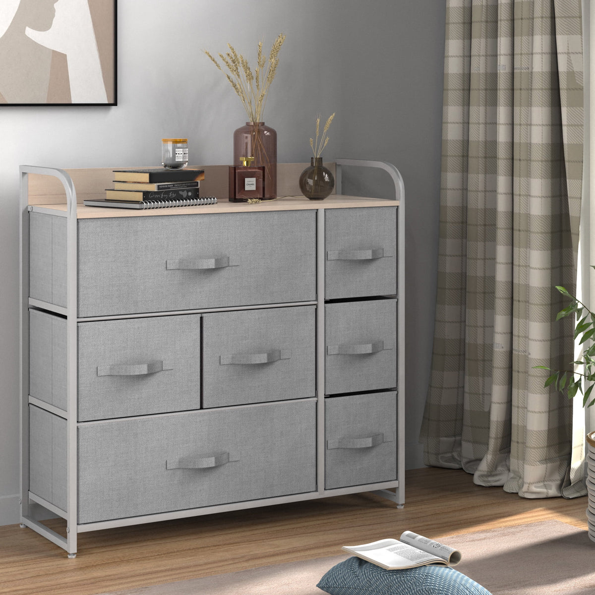 7 Drawer Fabric Storage Dresser F394