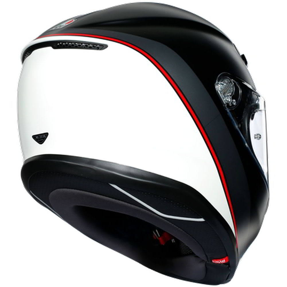 Matte Black/White/Red Helmet O313