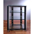 4 Clear Glass Shelves AV Stand I918844