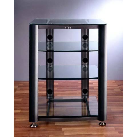 4 Clear Glass Shelves AV Stand I918844