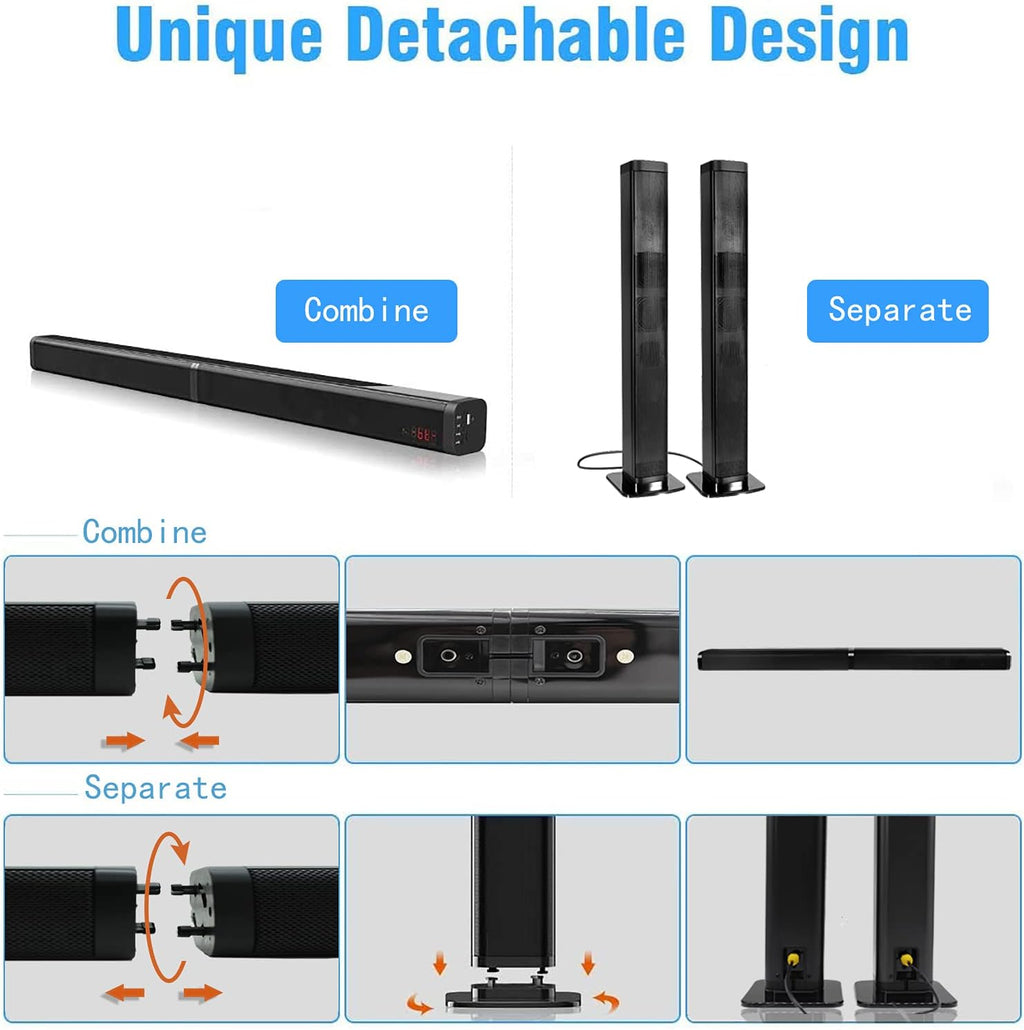 37-Inch Bluetooth Sound Bar with Surround Sound T211