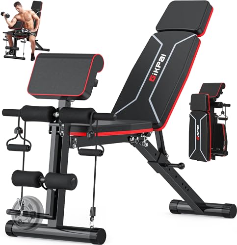 Adjustable Weight Bench with Leg Extension and Preacher Pad K184