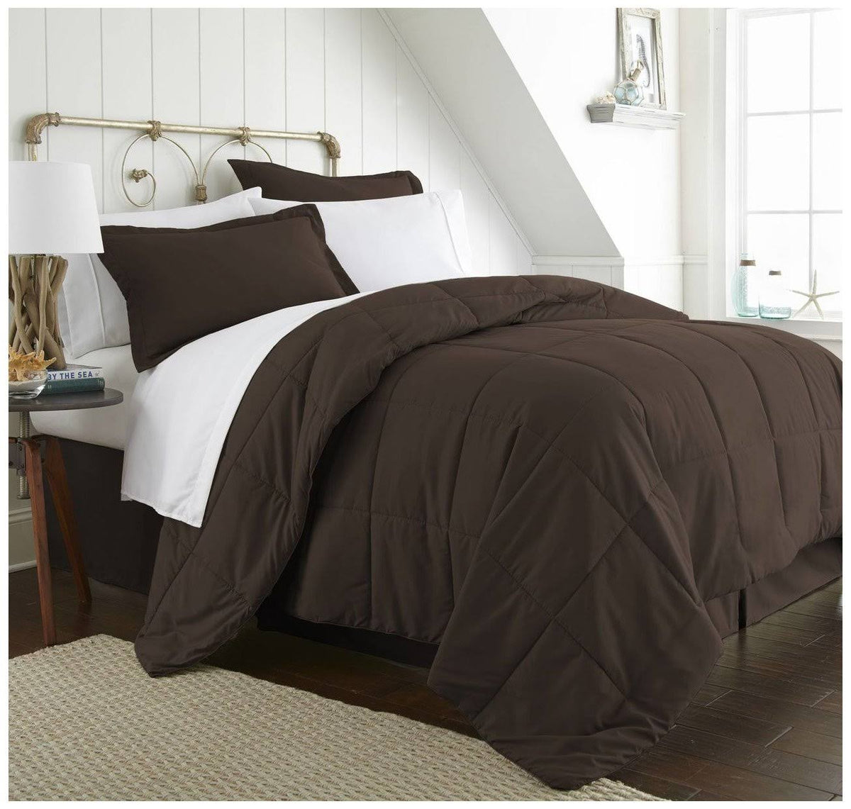 8 Piece Bed in A Bag Twin Brown B978