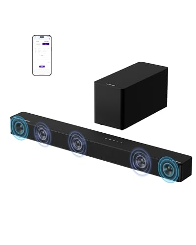 5.1CH Surround Sound Bar with Subwoofer, Dolby Atmos, 300W Q830755