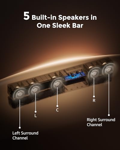 5.1CH Surround Sound Bar with Subwoofer, Dolby Atmos, 300W Q830755