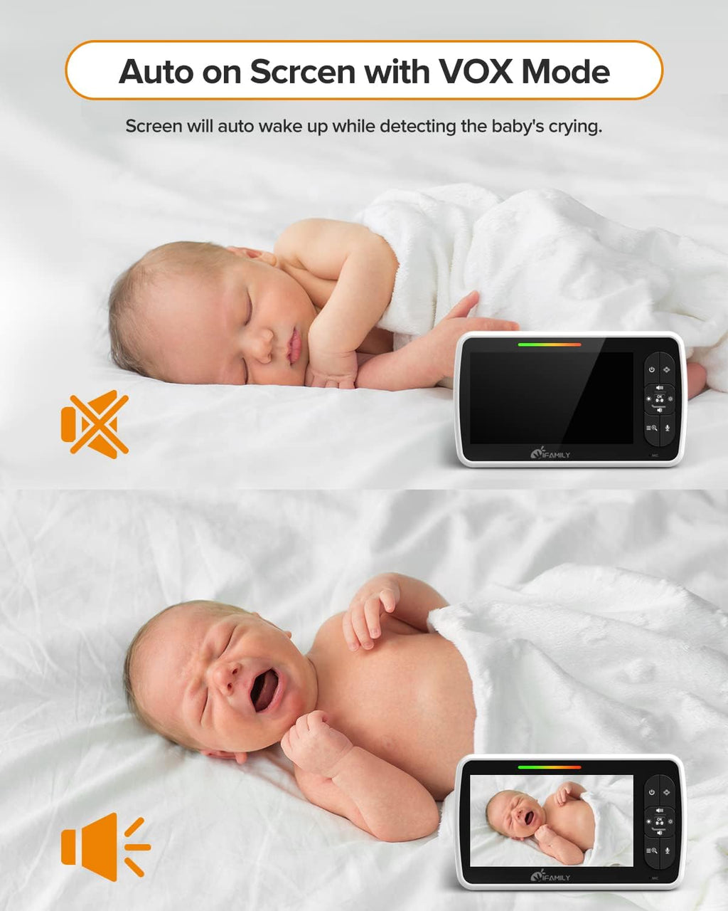 5” Video Baby Monitor with Camera and Audio G2201