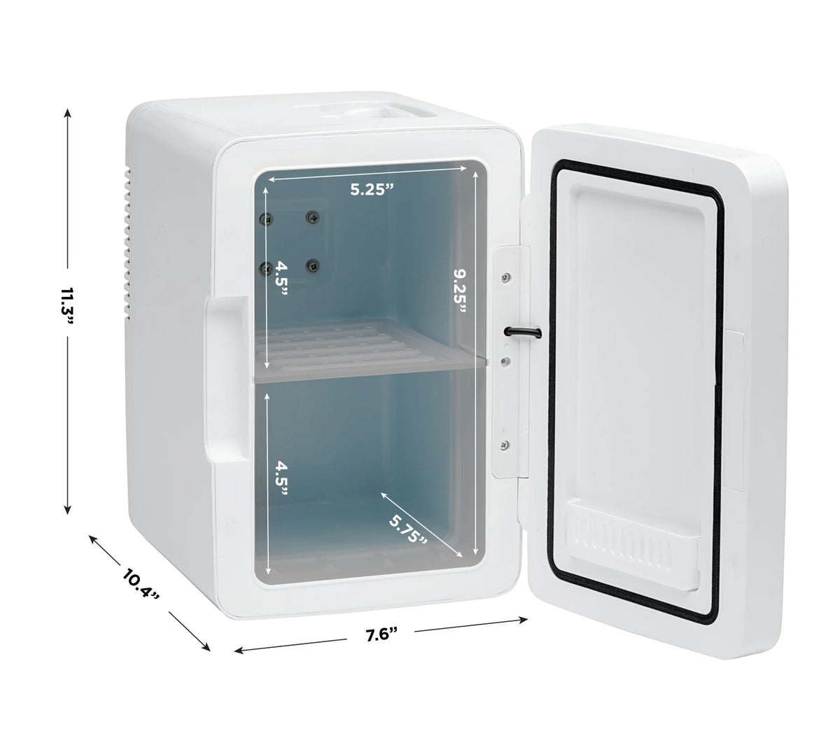 White 6L Mini Fridge with LED Light Q157734