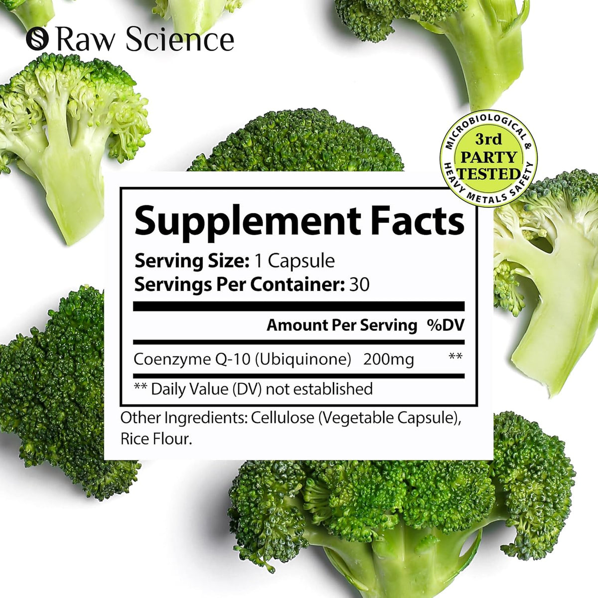 CoQ10 200mg Antioxidants Supplement - 30 Capsules K337