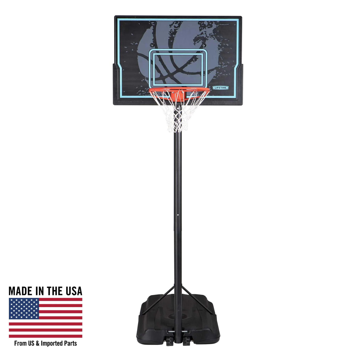 Adjustable Portable Basketball Hoop, 44 inch HDPE Plastic P4391