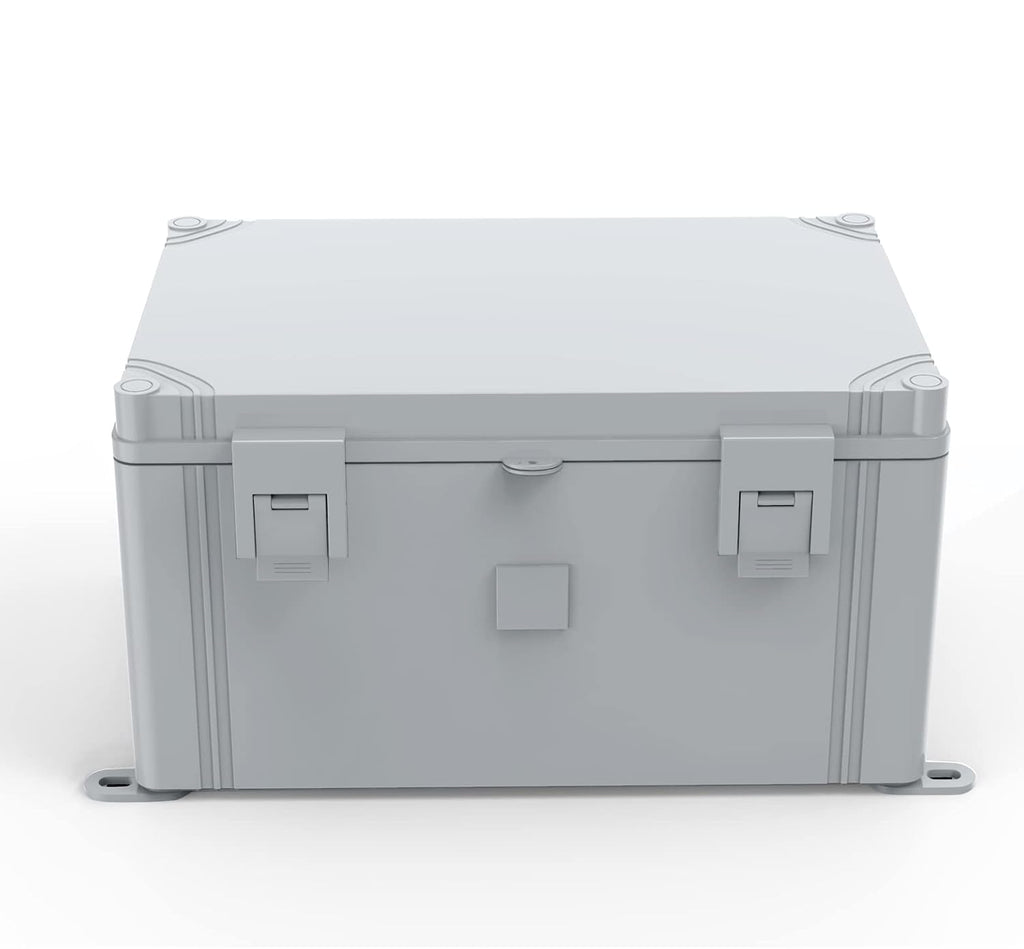 Hinged Cover Stainless Steel Latch Electrical Box Enclosure 400x300x170mm IP67 Waterproof ABS Plastic Enclosure W507
