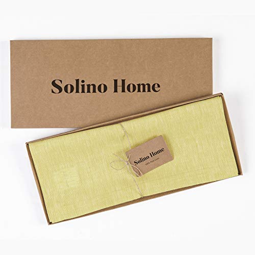 Linen Table Runner 90 Inches Long 100% Pure Linen Light Natural 14 x 90 Inch H58304